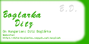 boglarka ditz business card