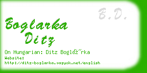 boglarka ditz business card